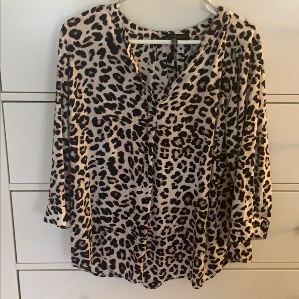 Cheetah print blouse